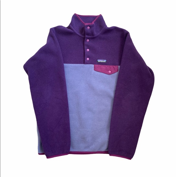 Patagonia purple Synchilla women’s size Small snap - Picture 2 of 3